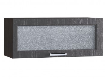 Шкаф верхний горизонтальный со стеклом 800, ШВГС 800 (Клен серый/корпус венге) в Томмоте - tommot.mebel54.com | фото