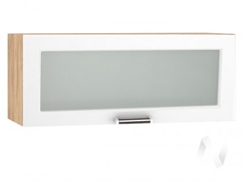 Шкаф верхний со стеклом Прага ШВГС 800 (Белое дерево/корпус дуб крафт золотой) в Томмоте - tommot.mebel54.com | фото