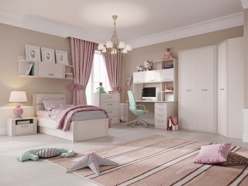 Спальный гарнитур для детской Элана Бодега белая в Томмоте - tommot.mebel54.com | фото