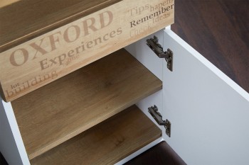 Стол с ящиками «Оксфорд» (Ривьера/Белый с рисунком) в Томмоте - tommot.mebel54.com | фото