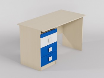Стол (прямая столешница) Скай люкс (Синий/Белый/корпус Клен) в Томмоте - tommot.mebel54.com | фото