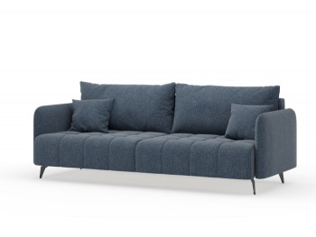 Валериан диван трёхместный прямой Синий, ткань RICO FLEX 101 в Томмоте - tommot.mebel54.com | фото