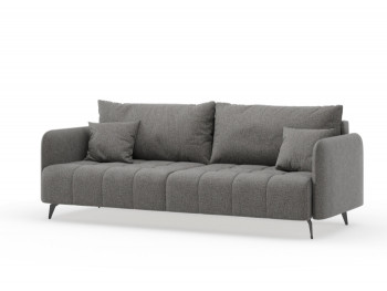 Валериан диван трёхместный прямой Стальной, ткань RICO FLEX 9292 в Томмоте - tommot.mebel54.com | фото