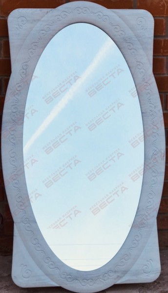 Зеркало Овальное МДФ Белый в Томмоте - tommot.mebel54.com | фото